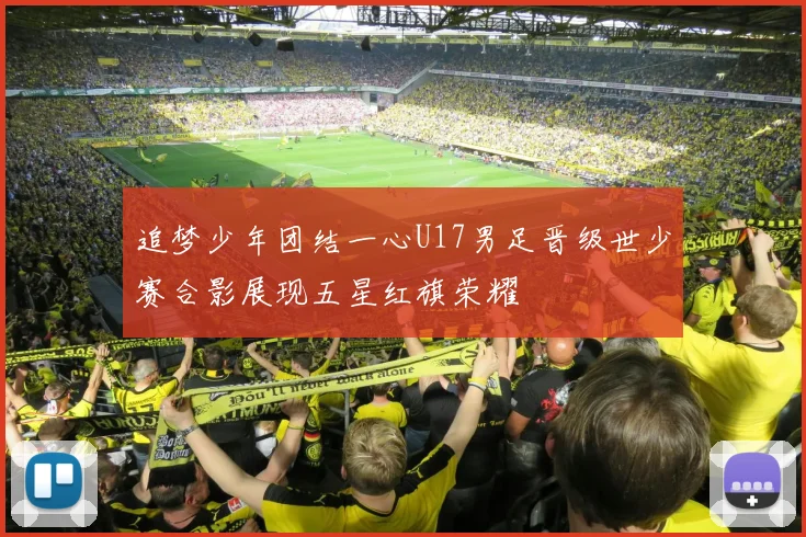 追梦少年团结一心U17男足晋级世少赛合影展现五星红旗荣耀